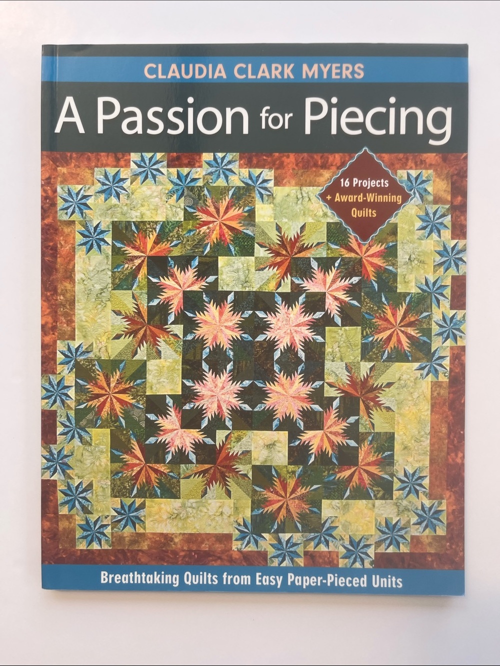 A Passion for Piecing Quilt Pattern Book Paper Piecing Quilting 16 Projects